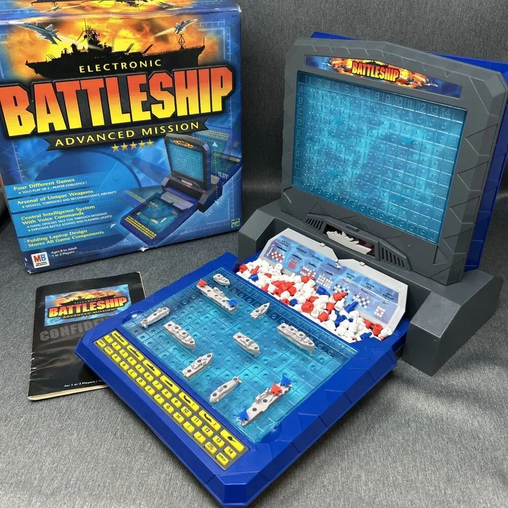 Electronic Battleship Advanced Mission Game 2000 Tested/Works 381 Pegs READ